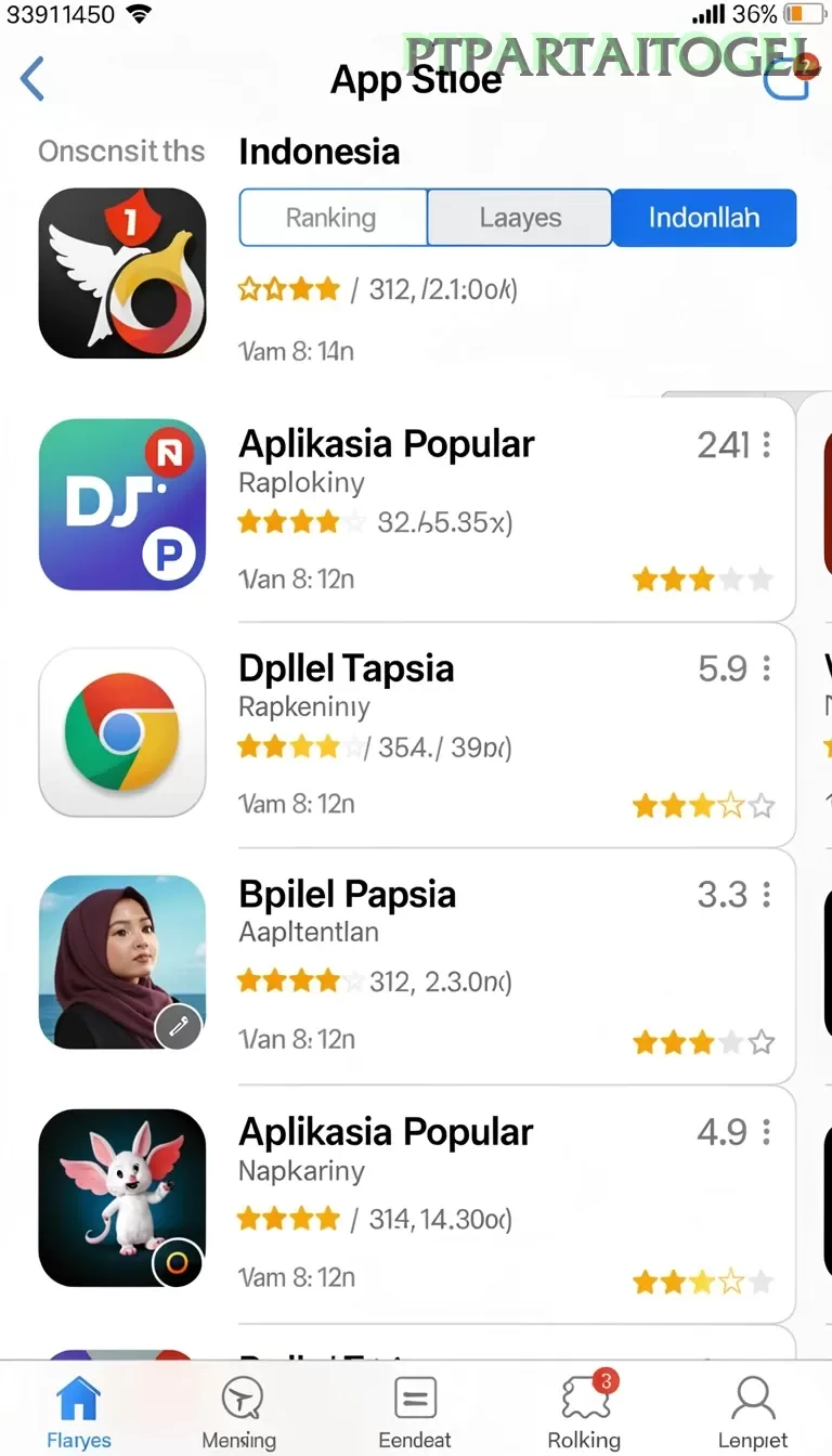 Galeri pratinjau visual ptpartaitogel build APK resmi terbaru